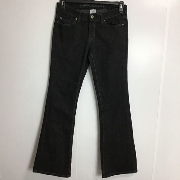 NOBO Black Denim Boot Leg Jeans Size 7 Juniors Average Length Size 7 - Picture 1 of 10
